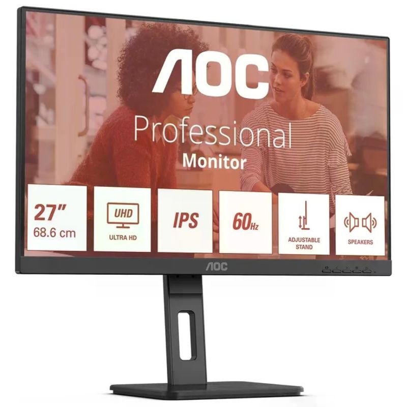 AOC U27E3UF Monitor PC 27'' IPS 4K UHD 3840x2160 60 Hz Adaptive Sync Altoparlanti Hub USB 3 AOC U27E3UF Monitor PC 27'' IPS 4K UHD 3840x2160 60 Hz Adaptive Sync Altoparlanti Hub USB 3