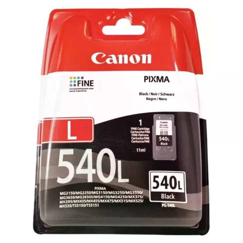 Canon PG-540L Cartuccia d'Inchiostro Originale 11 ml 300 pagine Compatibile PIXMA MG MX colore Nero Canon PG-540L Cartuccia d'Inchiostro Originale 11 ml 300 pagine Compatibile PIXMA MG MX colore Nero
