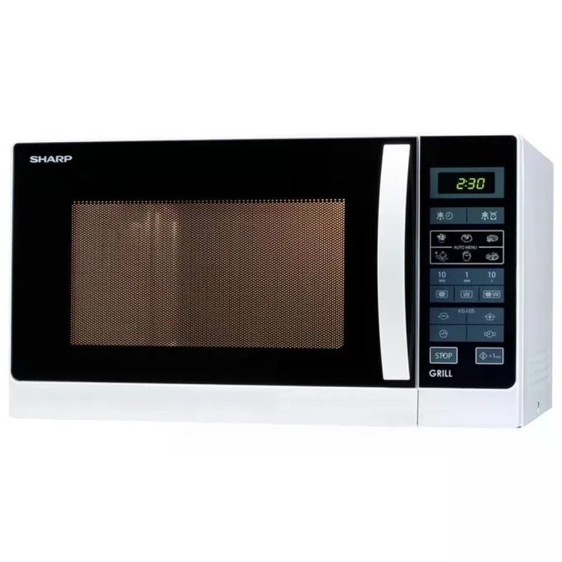 Sharp R-742WW Forno a Microonde con Grill 25 L, 900 W, Bianco