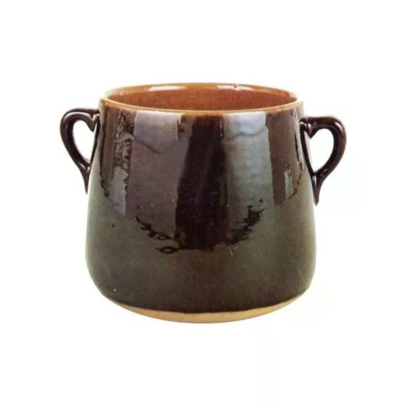 Vulcania Pentola in Terracotta con 2 Manici, 22 cm