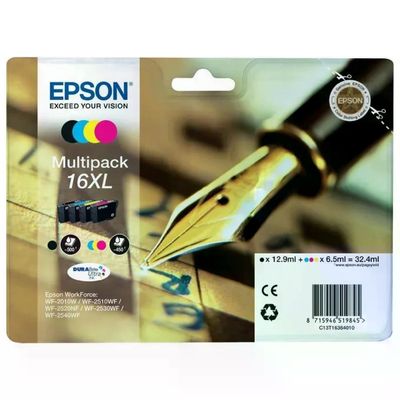 Epson Multipack 16XL Cartucce Originali DURABrite Ultra, 4 Colori Epson Multipack 16XL Cartucce Originali DURABrite Ultra, 4 Colori