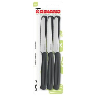 Kaimano Dinamik Set 6 Coltelli da Tavola Neri