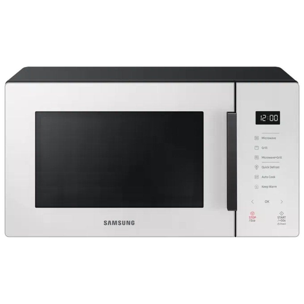 Samsung BESPOKE MG23T5018GE Forno a Microonde 23 L con Grill e Cottura a Vapore, 800 W, Bianco
