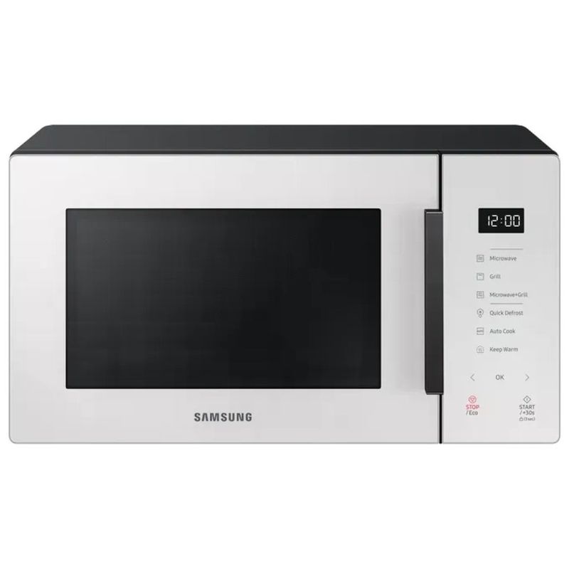 Samsung BESPOKE MG23T5018GE Forno a Microonde 23 L con Grill e Cottura a Vapore, 800 W, Bianco