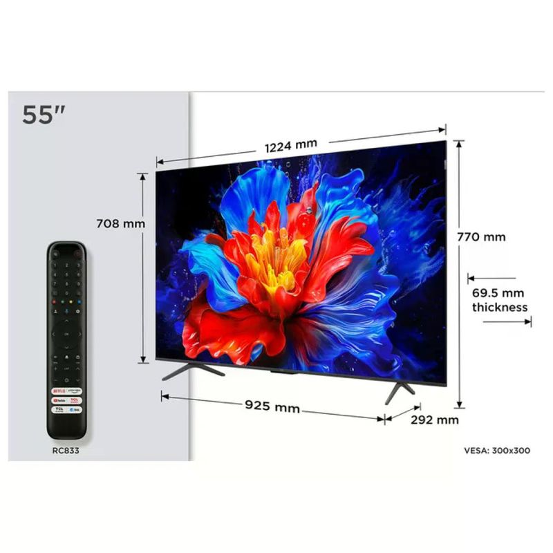 TCL 55P89K Smart TV QLED 4K 55" 144Hz Google TV