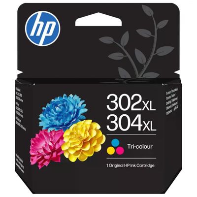 HP cartuccia inchiostro originale 302XL 304XL tricromia, alta capacita' 300 pagine