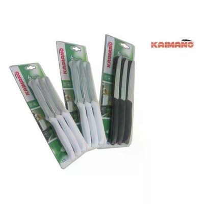 Kaimano Italicus KTS031106N Set 6 Coltelli da Tavola Neri
