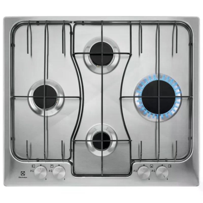 Electrolux RGG6242LOX Piano Cottura Gas 4 Fuochi CrossCook 60 cm Inox