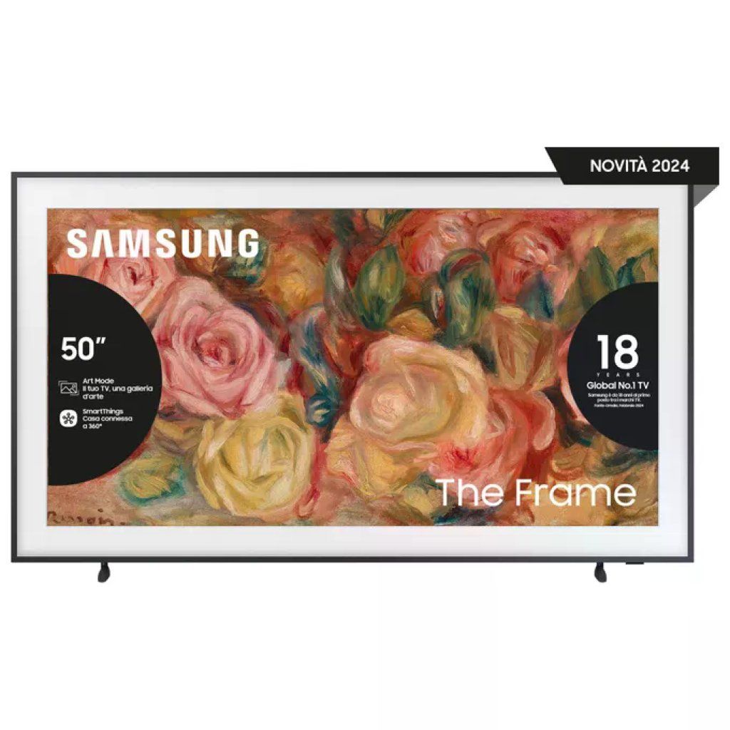 Samsung QE50LS03FAUXZT The Frame Smart TV QLED 4K 50'' Dolby Atmos Wi-Fi Tizen colore Nero Samsung QE50LS03FAUXZT The Frame Smart TV QLED 4K 50'' Dolby Atmos Wi-Fi Tizen colore Nero