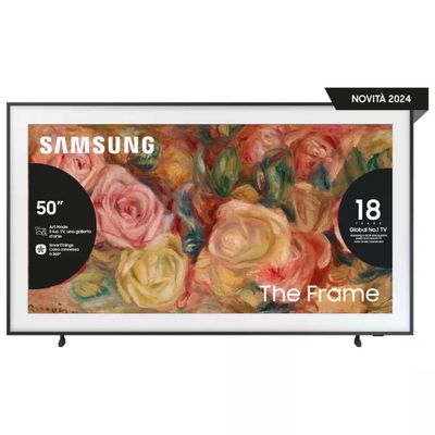 Samsung QE50LS03FAUXZT The Frame Smart TV QLED 4K 50'' Dolby Atmos Wi-Fi Tizen colore Nero