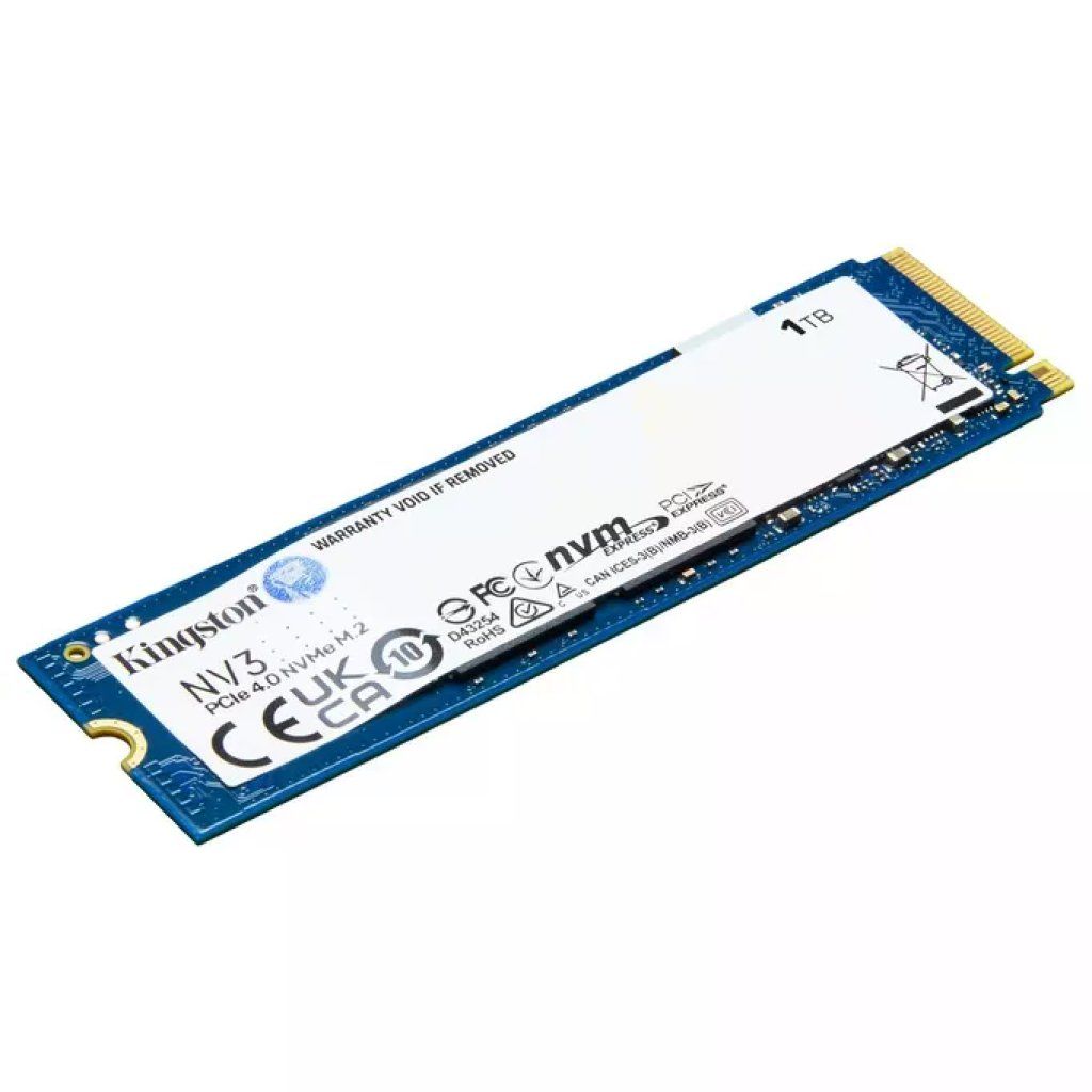 Kingston Technology SNV3S-1000G NV3 SSD M.2 2280 NVMe 1 TB PCIe 4.0 Velocita' Lettura 6000 MB