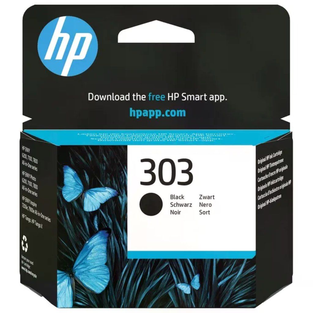 HP Cartuccia originale HP 303 nera, resa standard fino a 200 pagine HP Cartuccia originale HP 303 nera, resa standard fino a 200 pagine