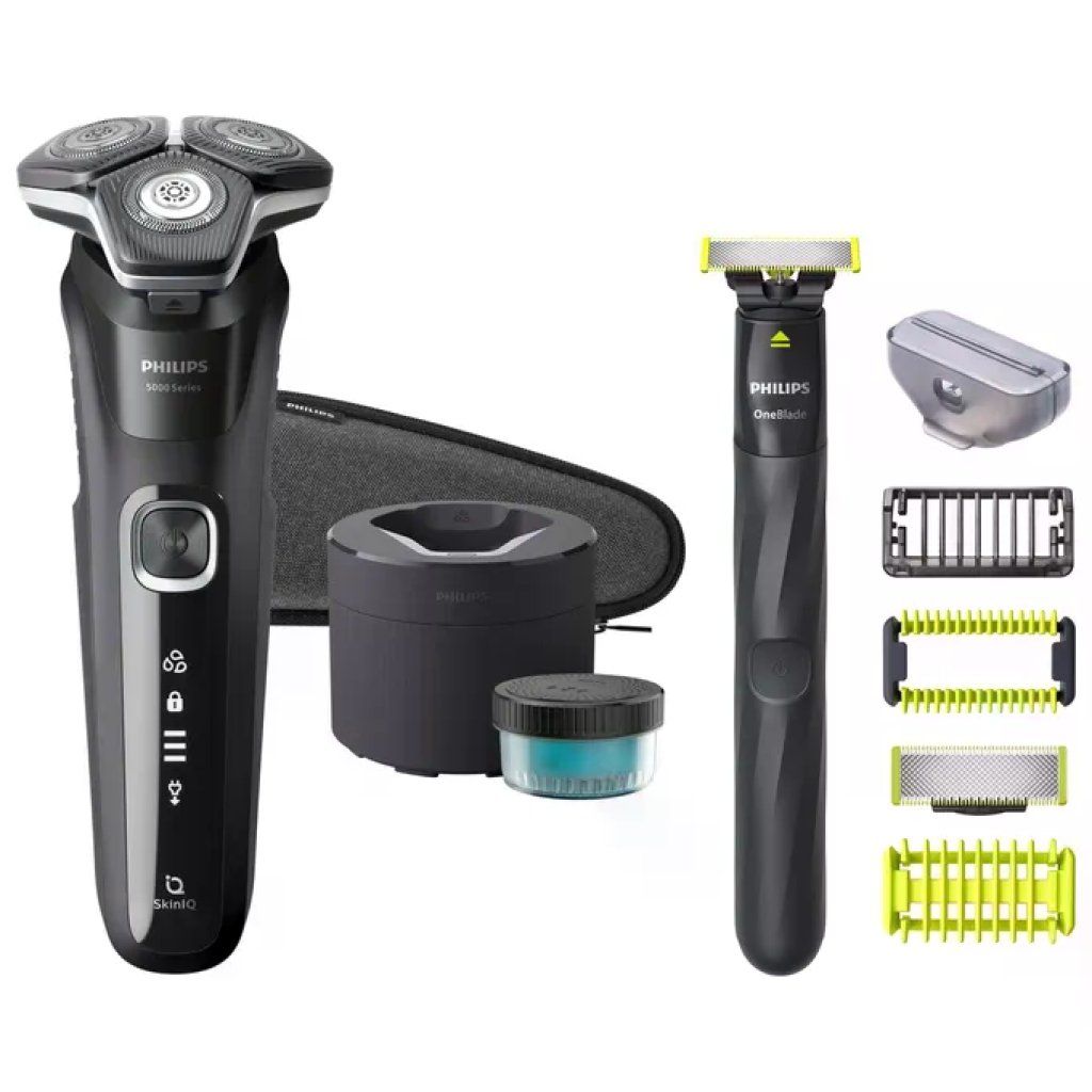 Philips Serie 5000 S5898/79 Rasoio Elettrico Wet & Dry con Regolabarba