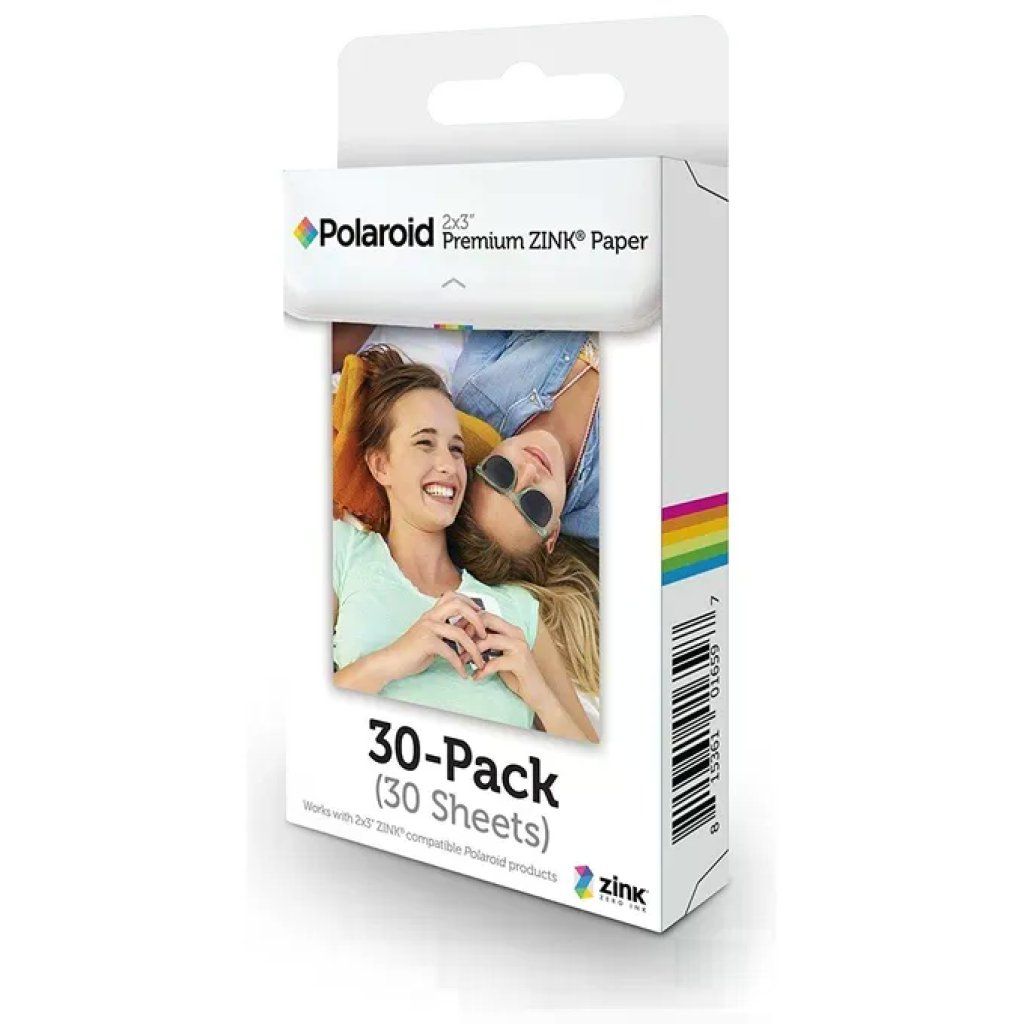 Polaroid Premium ZINK 2x3" – Carta fotografica adesiva, 30 fogli