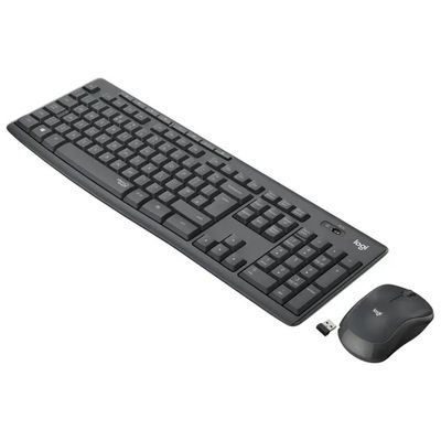 Logitech MK295 Kit Tastiera e Mouse Wireless SilentTouch Full-size QWERTY Italiano 1000 DPI colore Grafite