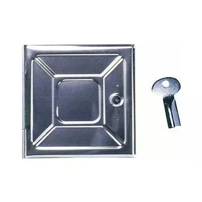 OTB Portina per Camino in Lamiera Zincata 18,5 × 26,5 cm con Chiave
