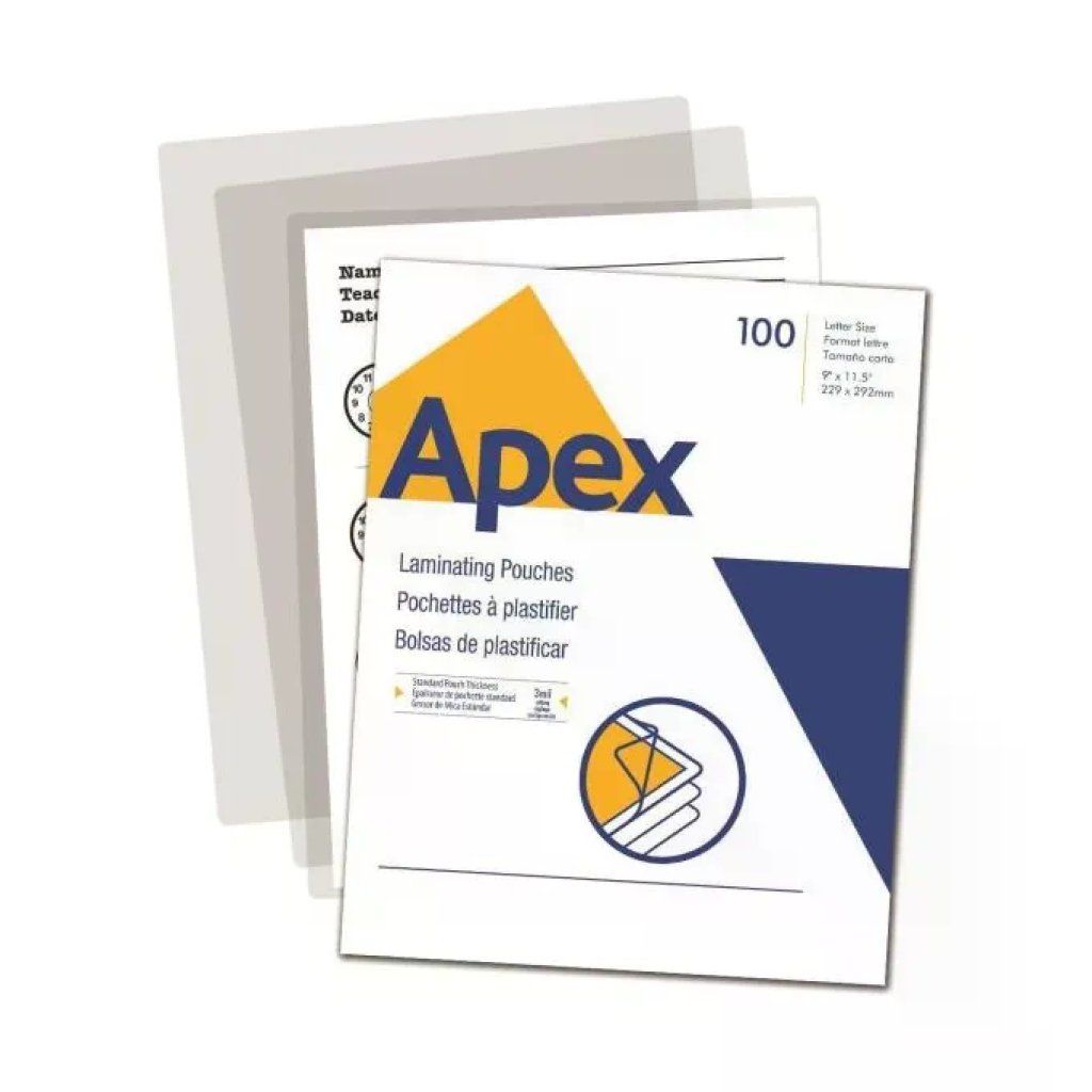 Fellowes 6003201 Apex Pouches per Plastificazione A4 80 my Finitura Lucida Confezione 100 Pezzi colore