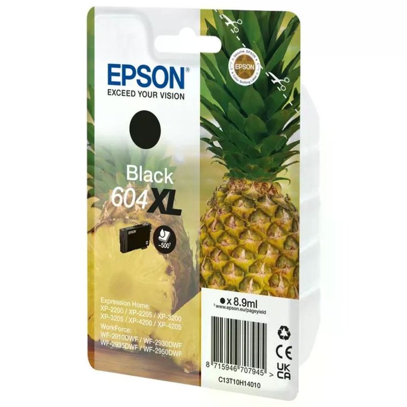 Epson 604XL Cartuccia d'Inchiostro Originale Resa Elevata XL Inkjet 8,9 ml colore Nero