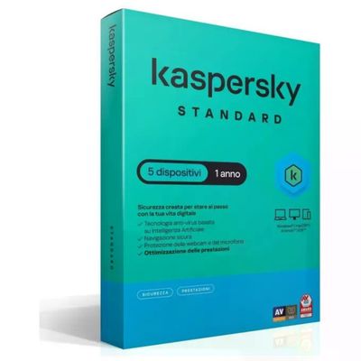 Kaspersky Standard Antivirus – Licenza 1 dispositivo, 1 anno, Superslimbox, italiano Kaspersky Standard Antivirus – Licenza 1 dispositivo, 1 anno, Superslimbox, italiano