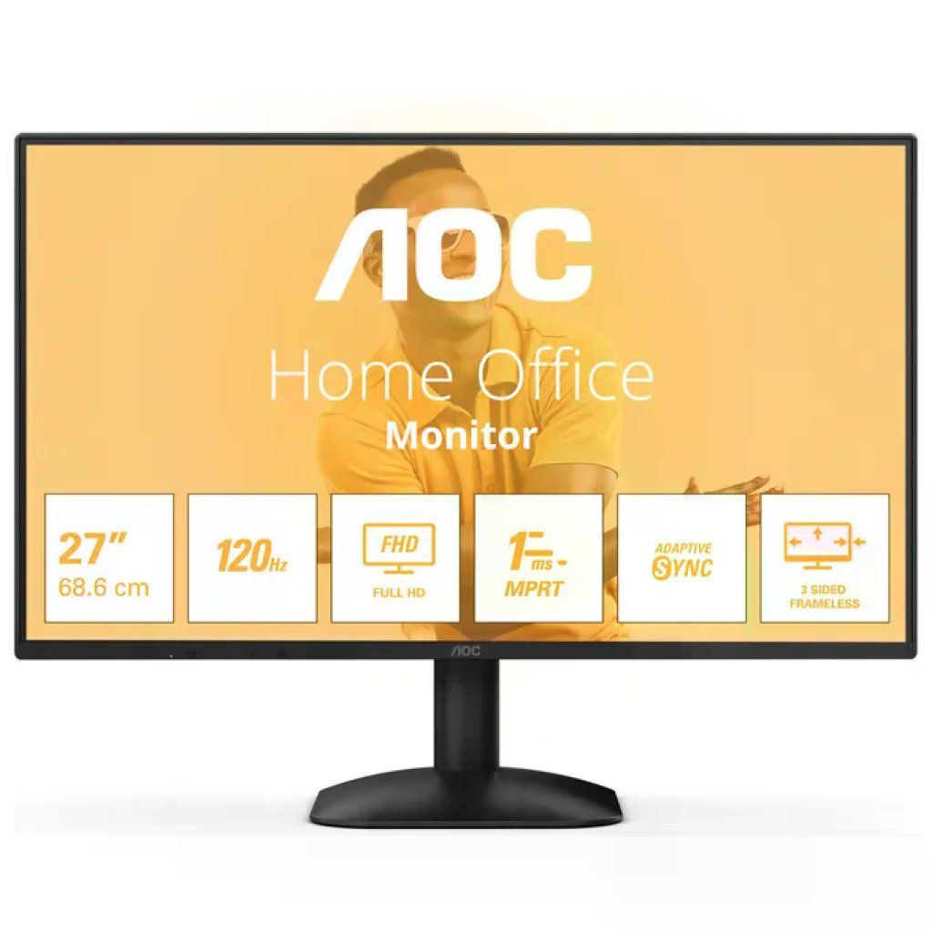 AOC 27B31H Monitor PC 27'' IPS Full HD 120Hz Adaptive Sync Low Blue Light HDMI VGA colore Nero