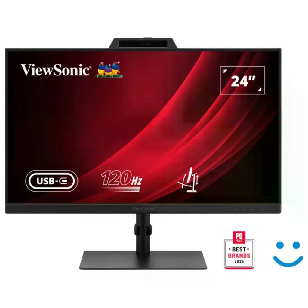 ViewSonic VG2441V Monitor per Videoconferenze 24'' IPS Full HD 1920x1080 120 Hz Webcam 5 MP USB