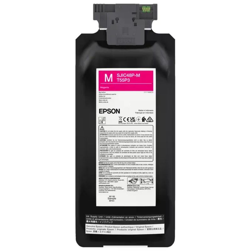 Epson C13T55P340 Cartuccia d'Inchiostro Magenta Originale 480 ml Per ColorWorks C8000e