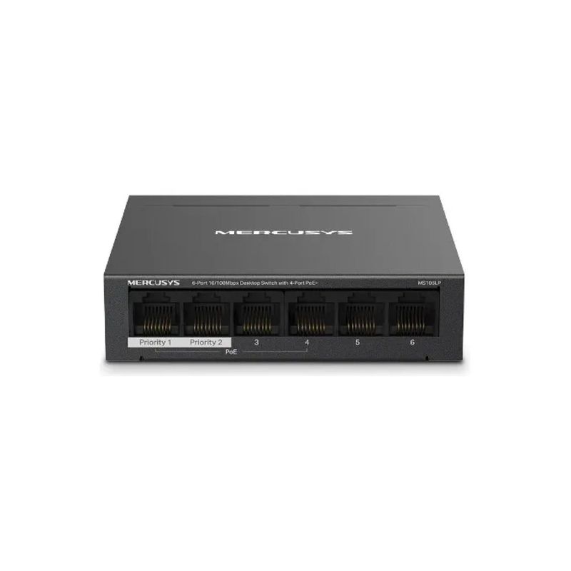 Mercusys MS106LP Switch Ethernet 6 Porte 10/100 Mbps con 4 Porte PoE+
