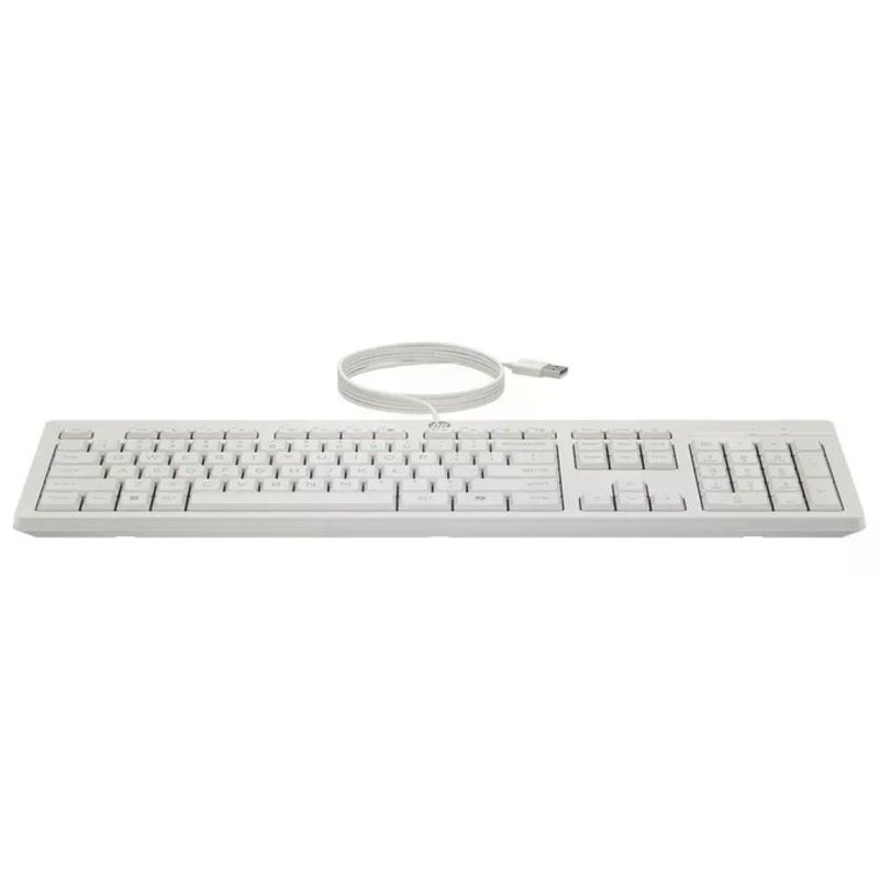 HP AW5S6AA 225 Wired Kit Tastiera Full-size e Mouse Ottico USB 1200 DPI Layout Italiano colore Bianco
