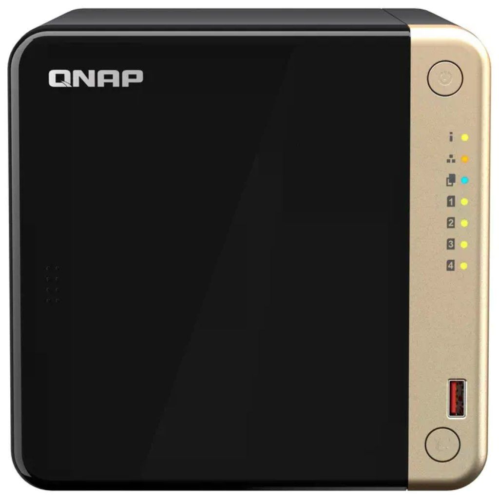 QNAP TS-464-8G TS-464 NAS Tower 4 vani 8GB DDR4 Intel Celeron N5095 2 porte 2.5GbE 2 slot M