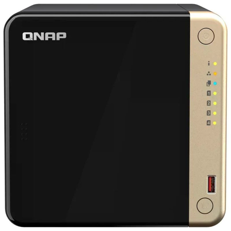 QNAP TS-464-8G TS-464 NAS Tower 4 vani 8GB DDR4 Intel Celeron N5095 2 porte 2.5GbE 2 slot M