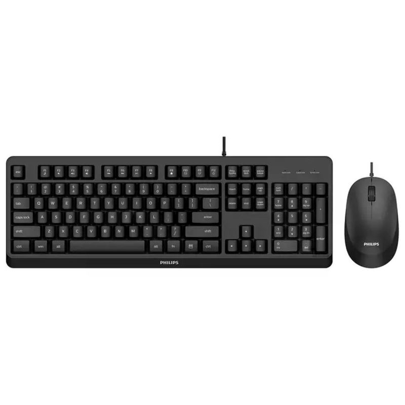 Philips 2000 series SPT6207BL-34 Tastiera Mouse Incluso USB QWERTY Inglese Nero