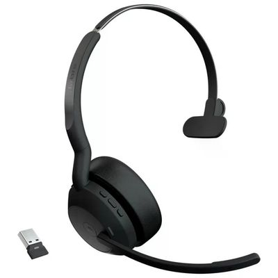Jabra Evolve2 55 cuffia wireless mono con ANC, Bluetooth e ricevitore USB-A