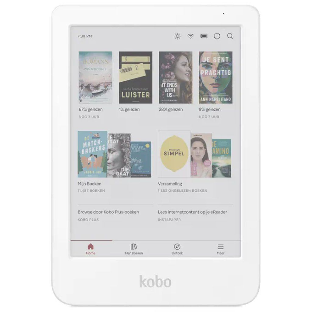 Kobo N367-KU-WH-K-CK Clara Colour eReader Touchscreen 6'' 16 GB Wi-Fi E Ink Kaleido IPX8 colore Bianco