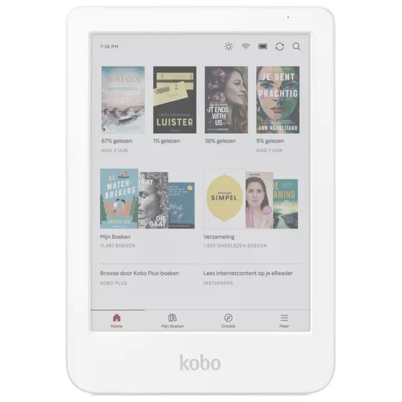 Kobo N367-KU-WH-K-CK Clara Colour eReader Touchscreen 6'' 16 GB Wi-Fi E Ink Kaleido IPX8 colore Bianco Kobo N367-KU-WH-K-CK Clara Colour eReader Touchscreen 6'' 16 GB Wi-Fi E Ink Kaleido IPX8 colore Bianco