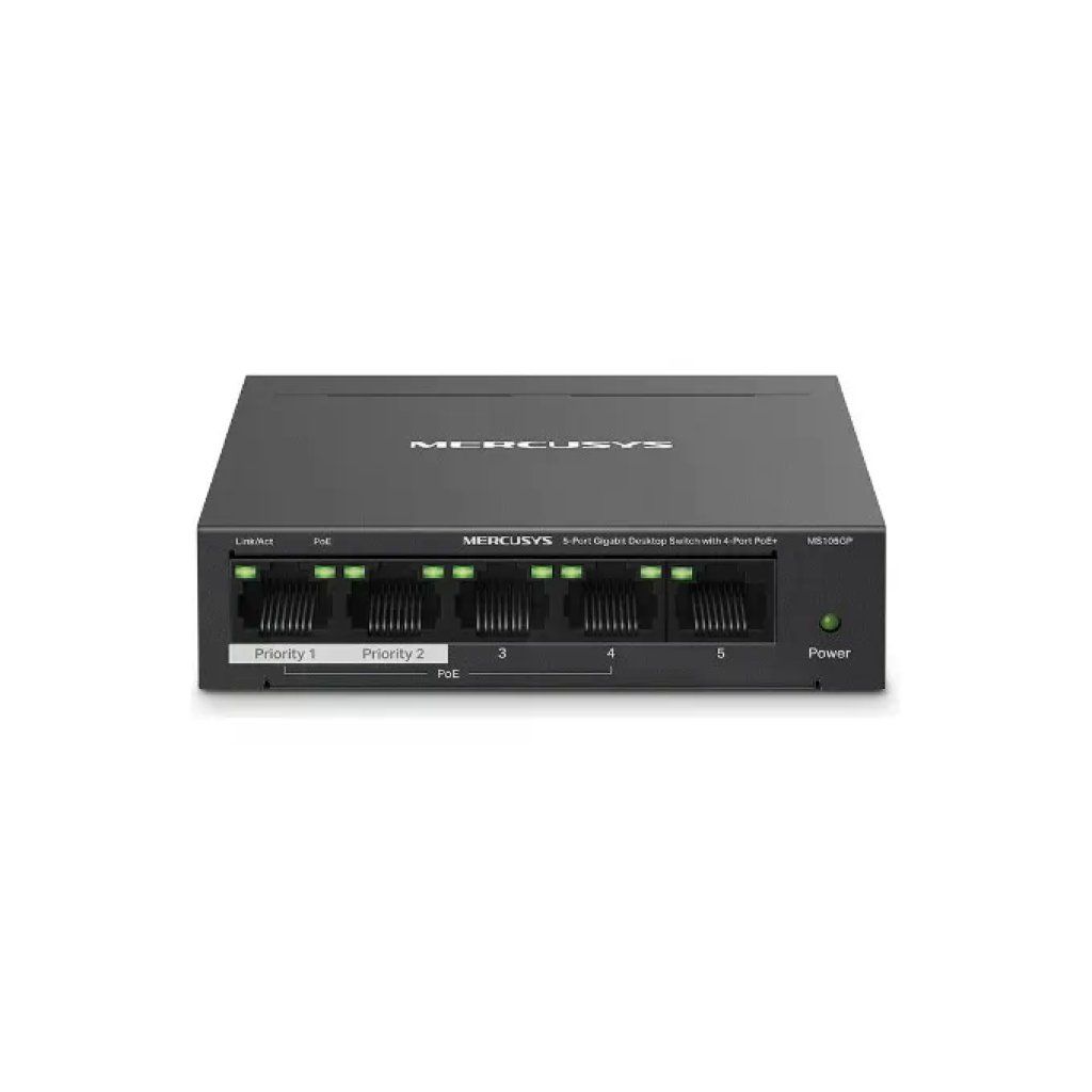 MERCUSYS Yeppon Switch Desktop MS105GP Unmanaged PoE 5 Porte Gigabit