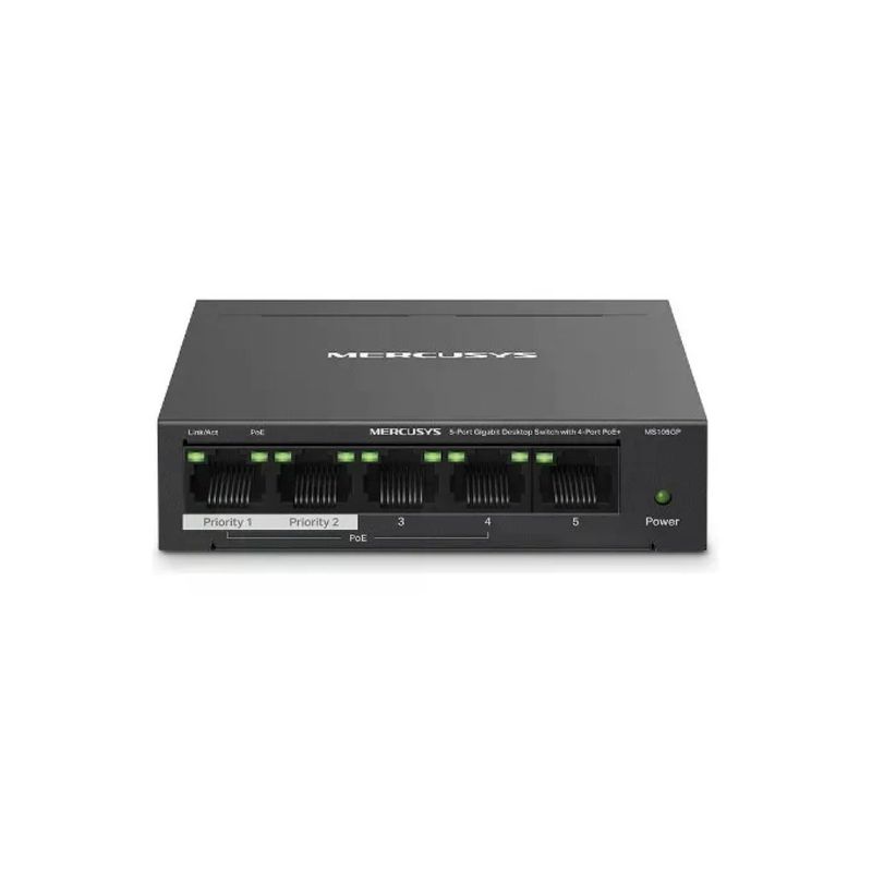 MERCUSYS Yeppon Switch Desktop MS105GP Unmanaged PoE 5 Porte Gigabit