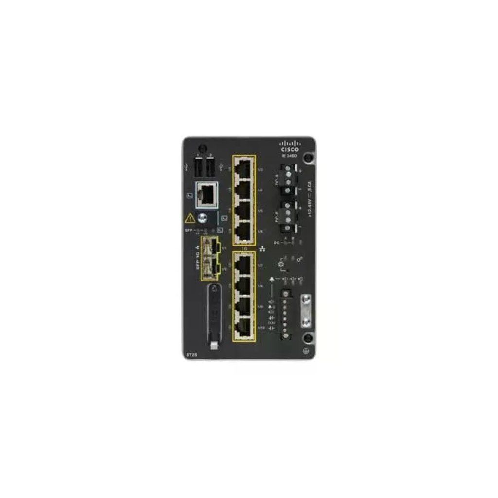 Cisco Switch Ethernet Gigabit 8 porte 2 porte fibra IE-3400-8T2S-E