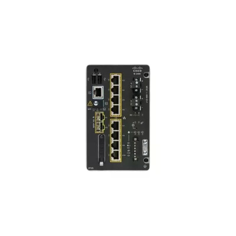 Cisco Switch Ethernet Gigabit 8 porte 2 porte fibra IE-3400-8T2S-E