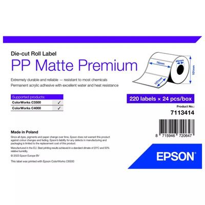 Epson 7113414 Etichetta autoadesiva 76mm x 127mm Bianco Per stampante ColorWorks C3500-C4000