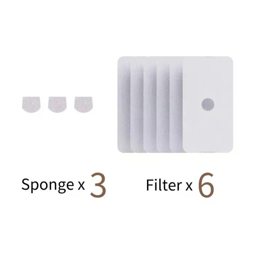 ENABOT Kit filtri di ricambio per fontanella Rola Smart Cat, 6 filtri e 3 spugne