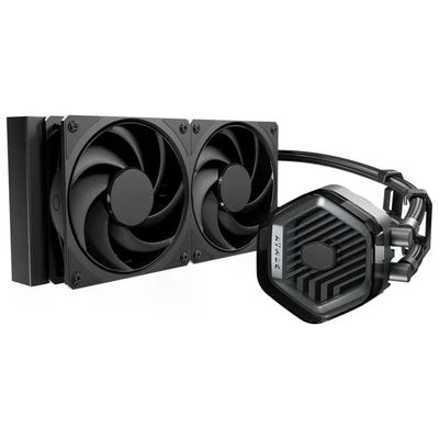 Cooler Master MasterLiquid 240 Atmos Stealth – Dissipatore AIO 240 mm, 2 ventole ARGB, Nero