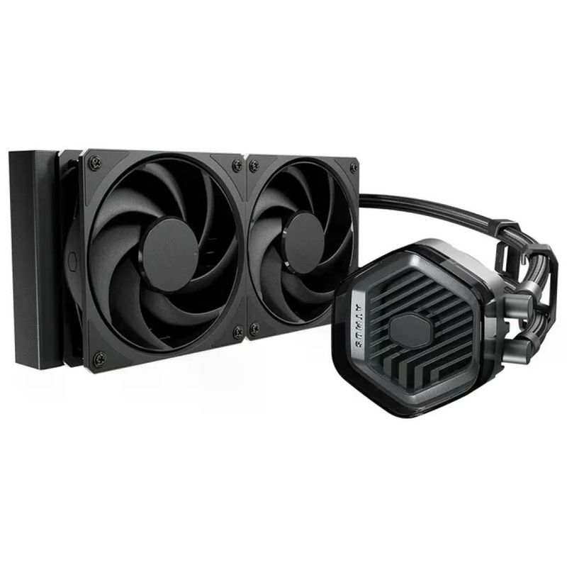 Cooler Master MasterLiquid 240 Atmos Stealth – Dissipatore AIO 240 mm, 2 ventole ARGB, Nero Cooler Master MasterLiquid 240 Atmos Stealth – Dissipatore AIO 240 mm, 2 ventole ARGB, Nero