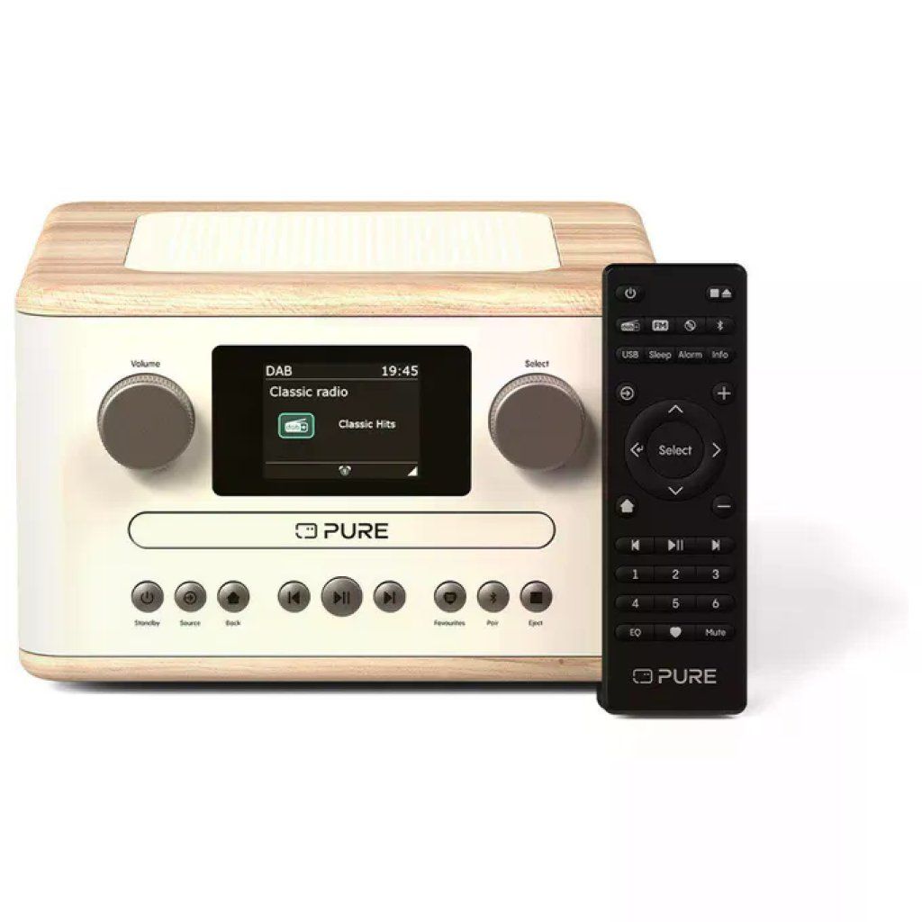 PURE CLASSIC C-D4 Radio DAB+/FM con Lettore CD e Bluetooth 5.3, 15 W, Bianco Cotone PURE CLASSIC C-D4 Radio DAB+/FM con Lettore CD e Bluetooth 5.3, 15 W, Bianco Cotone