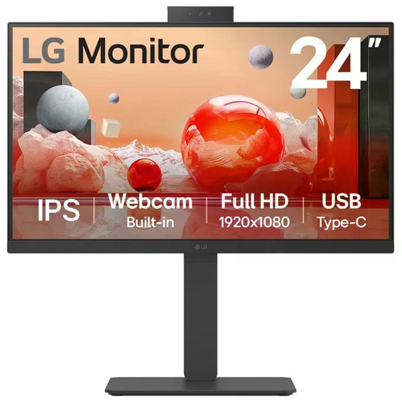 LG Monitor LG 24BA850-B 23,8” Full HD IPS con Webcam LG Monitor LG 24BA850-B 23,8” Full HD IPS con Webcam