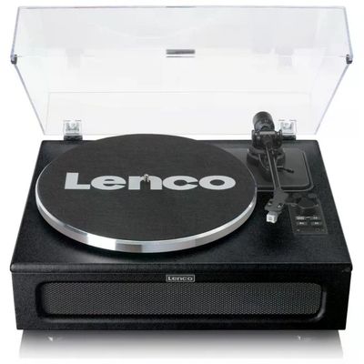 Lenco LS-430BK Giradischi Bluetooth 5.0 con 4 Altoparlanti Integrati, Nero
