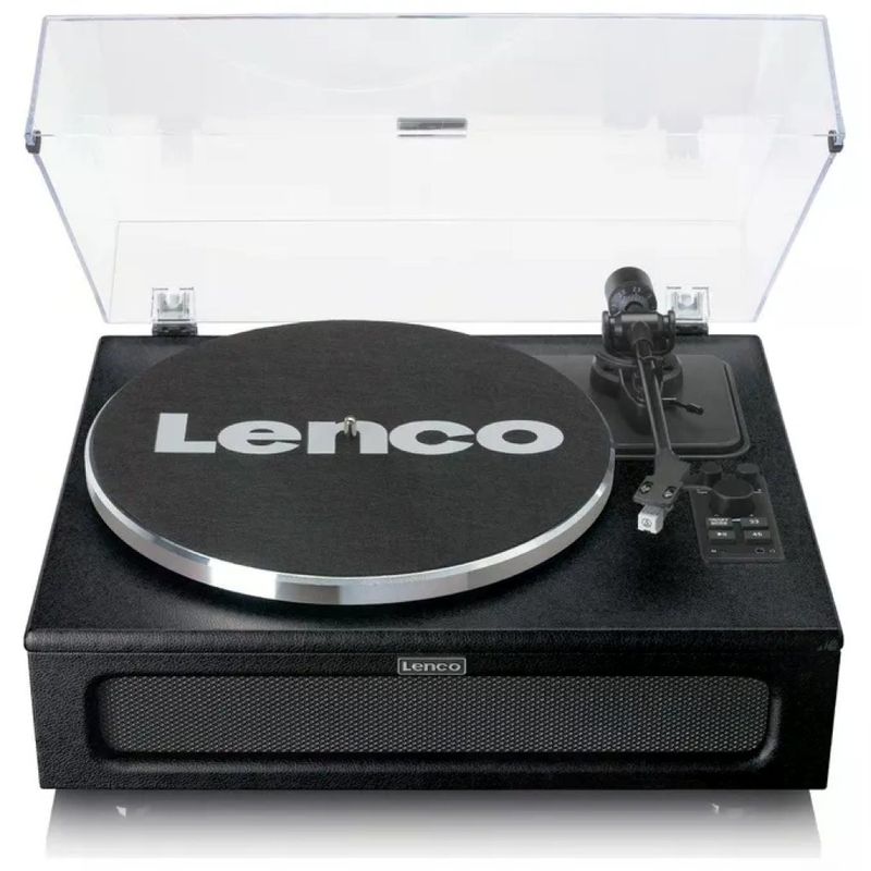 Lenco LS-430BK Giradischi Bluetooth 5.0 con 4 Altoparlanti Integrati, Nero