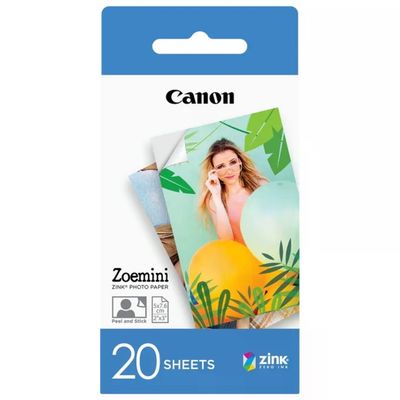 Canon ZP-2030 Carta Fotografica Adesiva ZINK 5 x 7,6 cm, 20 Fogli