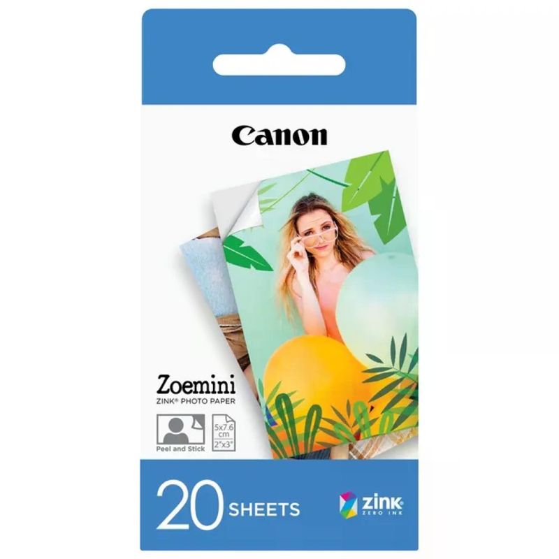 Canon ZP-2030 Carta Fotografica Adesiva ZINK 5 x 7,6 cm, 20 Fogli Canon ZP-2030 Carta Fotografica Adesiva ZINK 5 x 7,6 cm, 20 Fogli