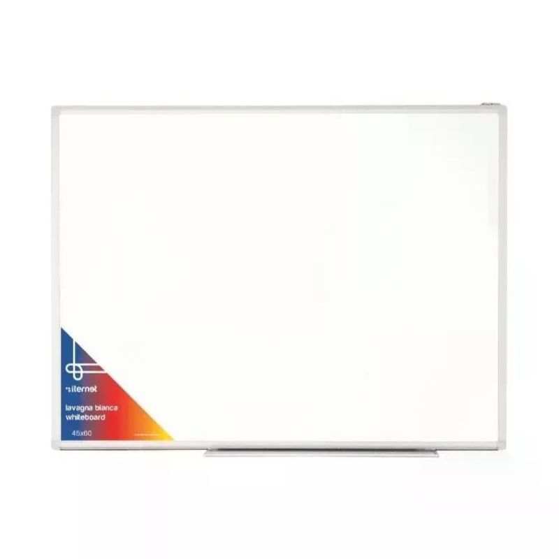 ITERNET Lavagna Magnetica Bianca 100 x 150 cm con Portapennarelli