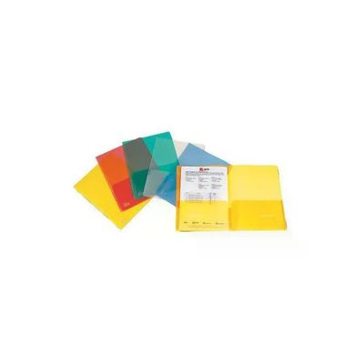 King Mec 139976 Full – Cartelline A4 Trasparenti con Tasche, Confezione da 5